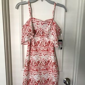 Guess Red floral print dress